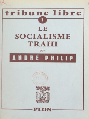 cover image of Le socialisme trahi